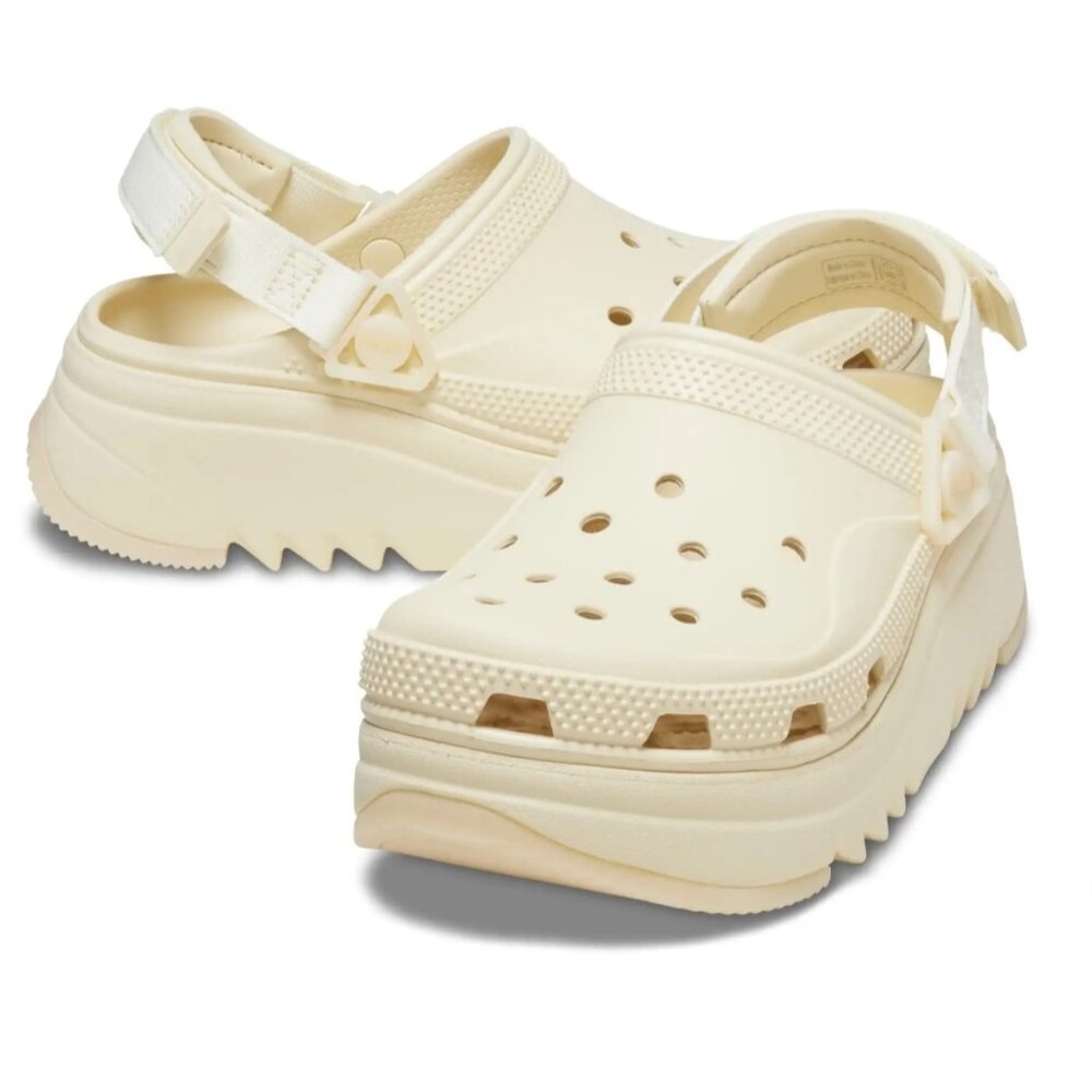 Adult Unisex Croc Classic Hiker Xscape Clog Vanilla Chunky Slip On Clogs W10 M12